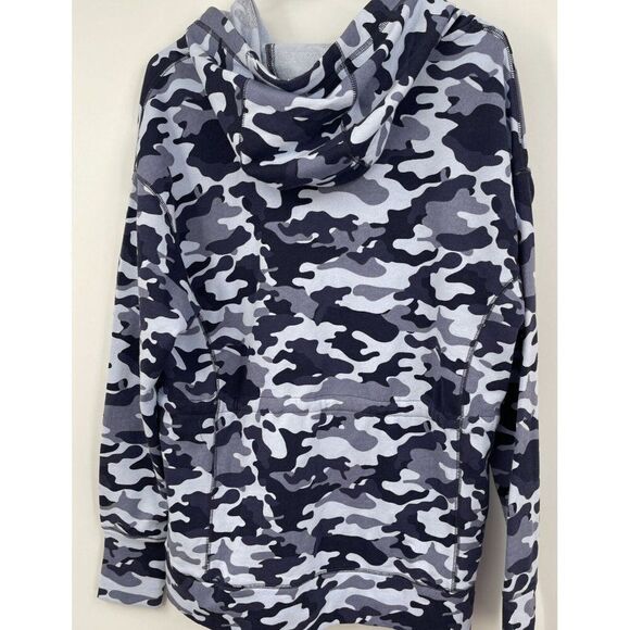 Fabletics Leah Jacket Small Blue Camo Oversized Full Zip S - Picture 6 of 6